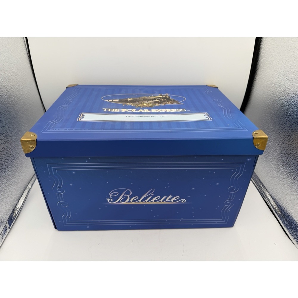 🎄 Hallmark The Polar Express "BELIEVE" Keepsake Storage Box 🚂 NOS